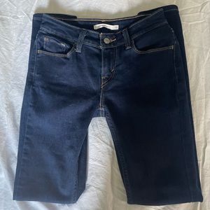 535” Super Skinny dark blue wash Levi’s jeans